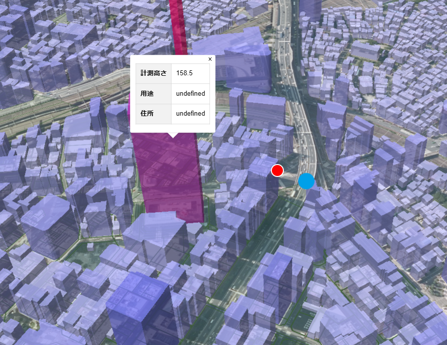 3D GIS城の表示 - PMtiles技術によるデータ可視化